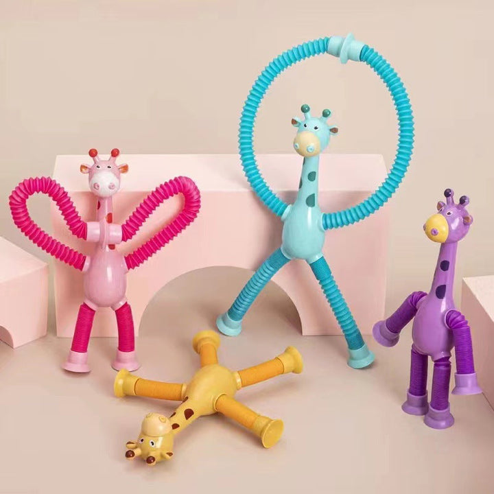 Spielzeug-Giraffe | Flexibel Bunt Langlebig Stretch Saugnapf-Luzern Mode