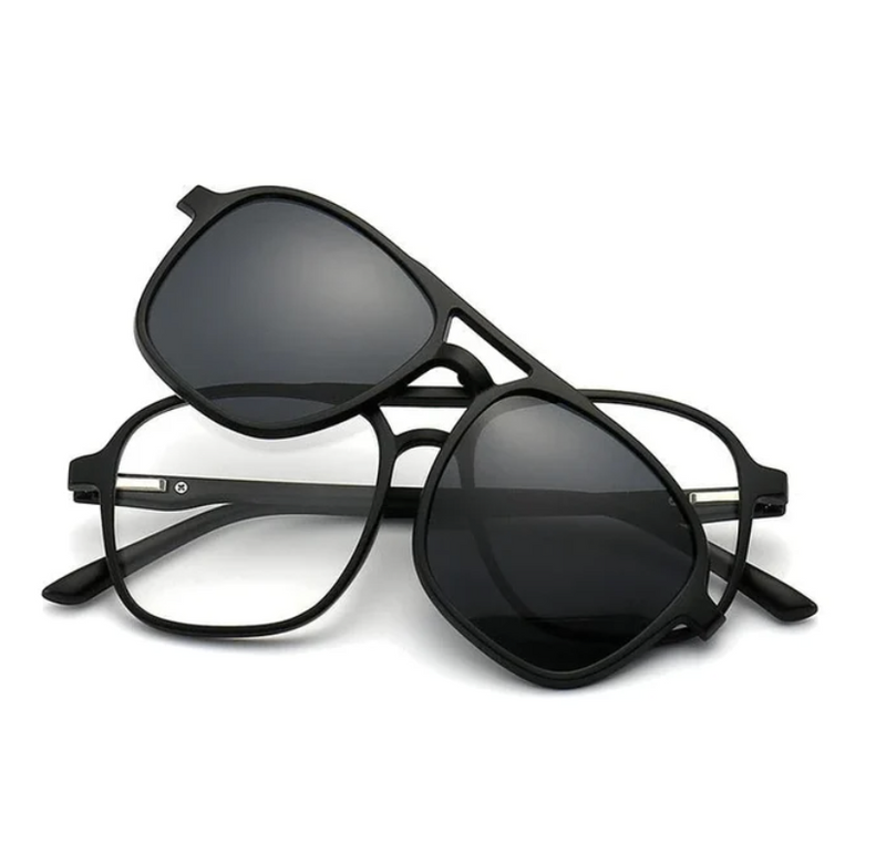 Sonnenbrille mit 6 Wechselgläsern | UV400 Schutz | 1+1 Aktion für Damen & Herren-Luzern Mode