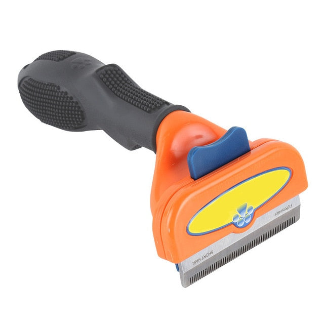 Haustier Flohkamm | Sanft Komfortabel Haarballenprävention Rutschfest-Orange-Luzern Mode