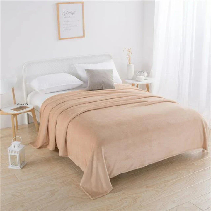 Sofa Decke | Bequem Einfarbig Pastell Korallenfleece Weich Vielseitig-Luzern Mode