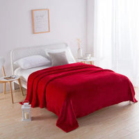 Sofa Decke | Bequem Einfarbig Pastell Korallenfleece Weich Vielseitig-Luzern Mode