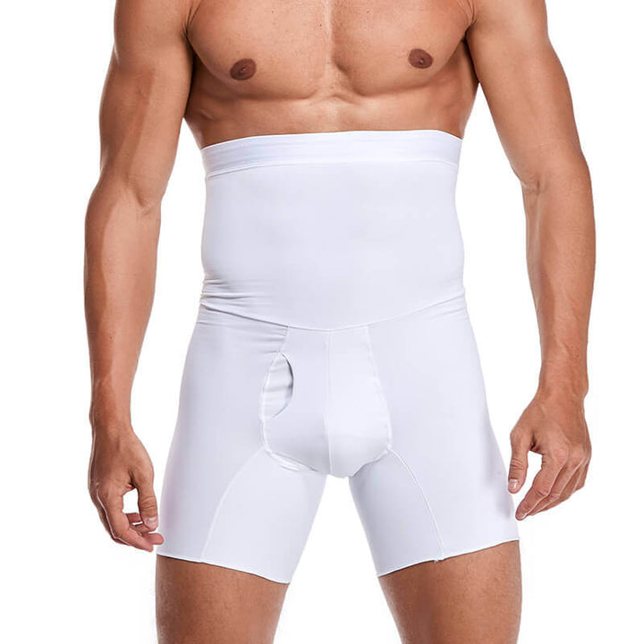 Herren Shapewear Miederhose Bauchweg Unterwäsche Formend-Weiß-M-Luzern Mode