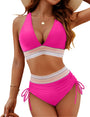 Figurformender Bikini Damen | High Waist | Push-up Effekt | 1 kaufen 1 gratis | Trend-Rosa-S-Luzern Mode
