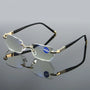 Hochwertige Lesebrille mit Blaulichtfilter, Bifokal-Design-Gold-'+1.00/ 40-45 JAAR-Luzern Mode