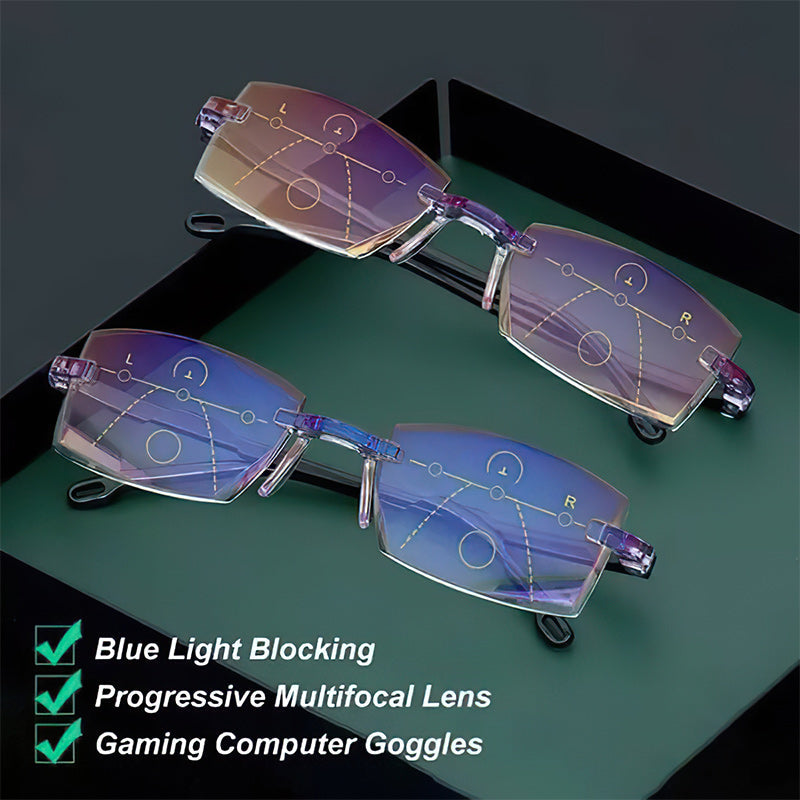 Hochwertige Lesebrille mit Blaulichtfilter, Bifokal-Design-Luzern Mode
