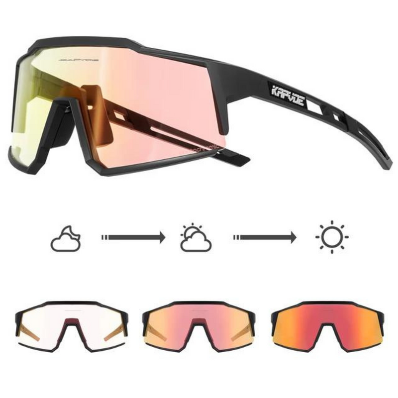 Hochleistungs-Sportbrille mit selbsttönenden Gläsern-Orange-Luzern Mode