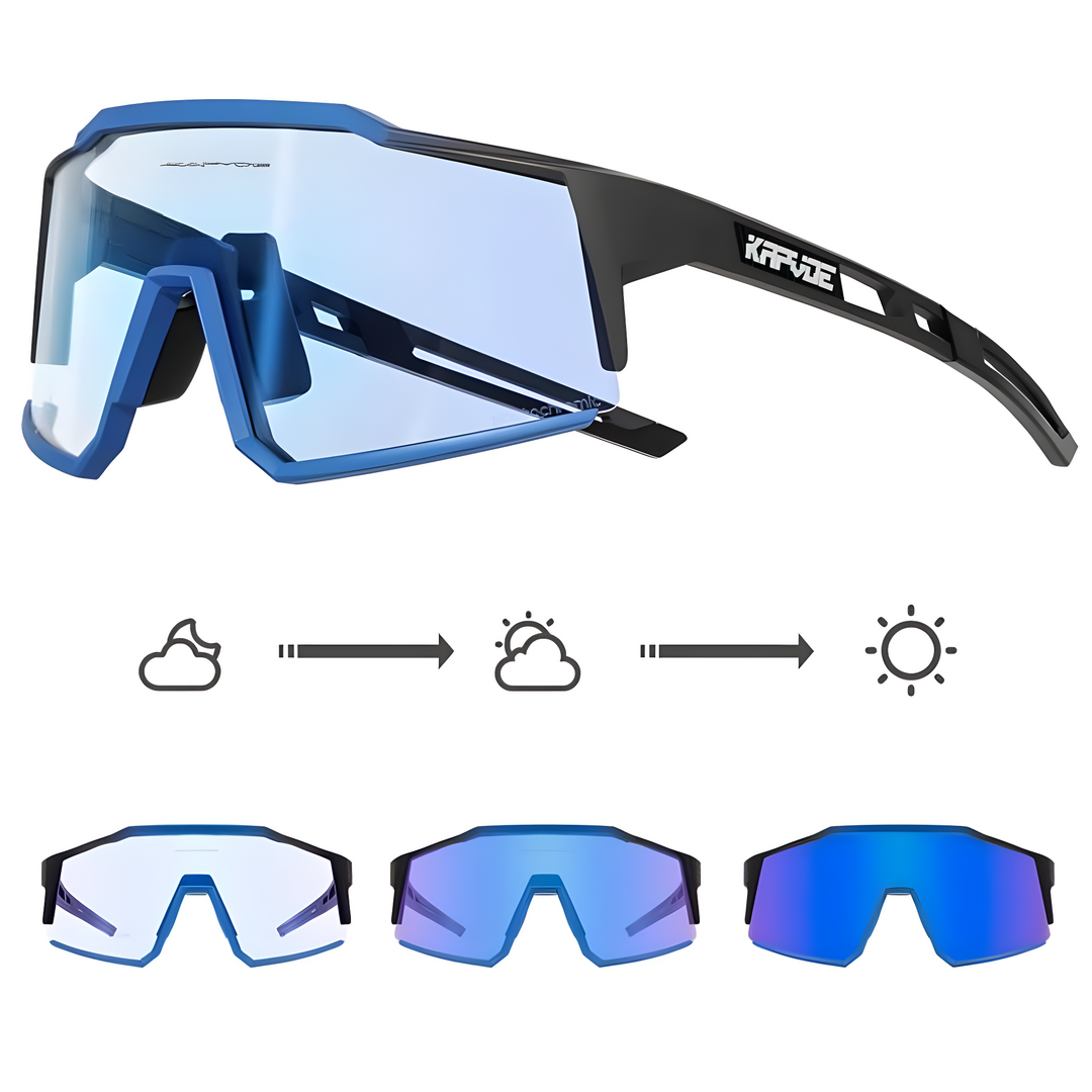 Hochleistungs-Sportbrille mit selbsttönenden Gläsern-Schwarz-Luzern Mode
