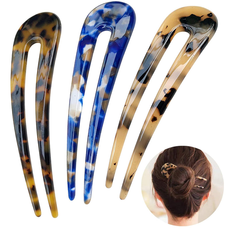 Luxuriöse Haarklammer im Schildpatt-Design für Damen-Set 1-Luzern Mode