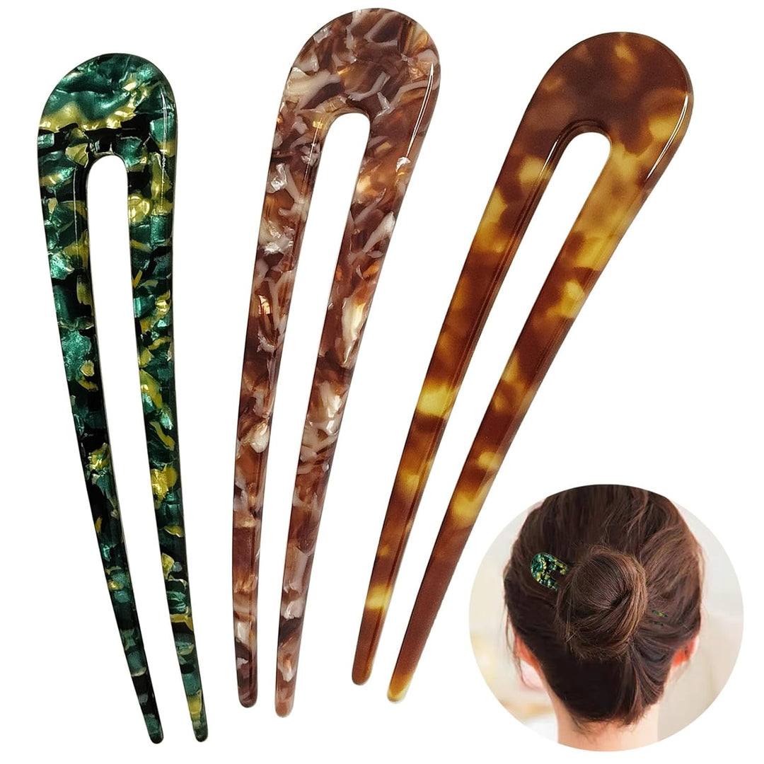 Luxuriöse Haarklammer im Schildpatt-Design für Damen-Set 2-Luzern Mode