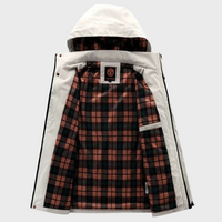 Herren Winterjacke mit Kapuze und kariertem Innenfutter-Luzern Mode