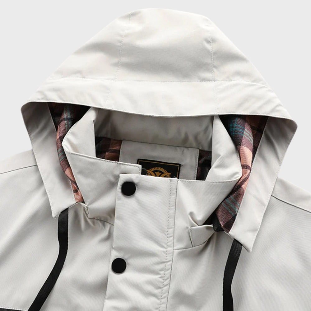 Herren Winterjacke mit Kapuze und kariertem Innenfutter-Luzern Mode