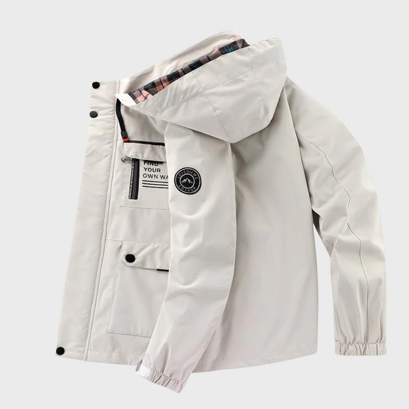 Herren Winterjacke mit Kapuze und kariertem Innenfutter-Luzern Mode