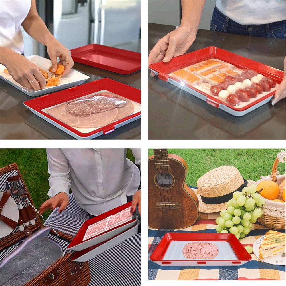 Frischhalte-Tablett | Luftdicht Langlebig Vielseitig Spülmaschinenfest-Luzern Mode