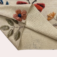 Bestickter Damenpullover mit Blumen- und Insektenmotiv-Luzern Mode