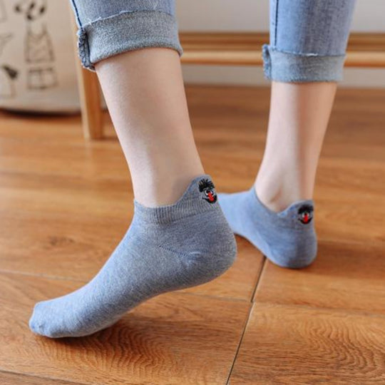 Socken Set | Unisex | Gesichter | 10 Paar | Knöchelsocken | Baumwollmix-Luzern Mode