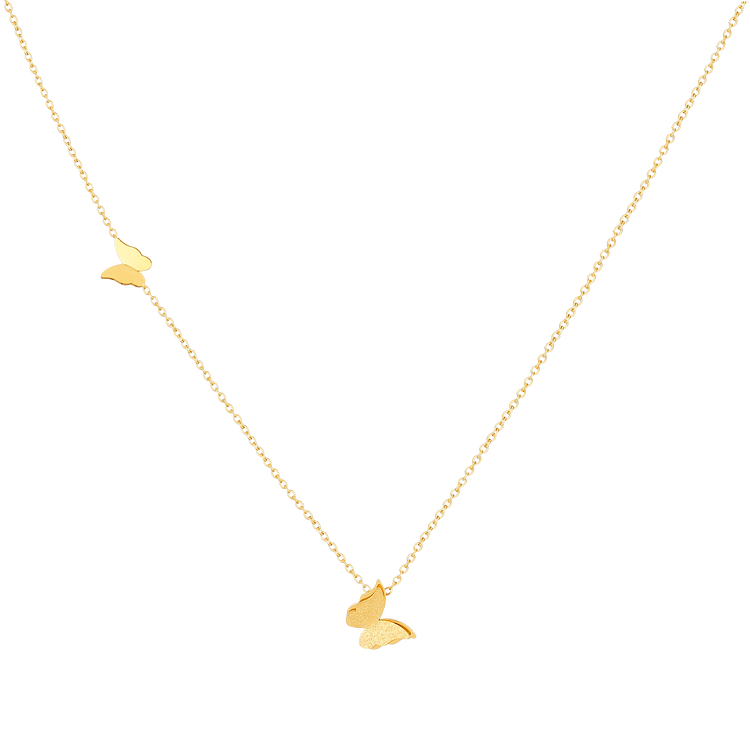 Damen Halskette | Schmetterling Stilvoll Einzigartig Vielseitig Anhänger Langlebig-Gold-Luzern Mode