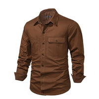 Herren Outdoor Hemd mit Taschen - Robustes Freizeitshirt-Braun-S-Luzern Mode