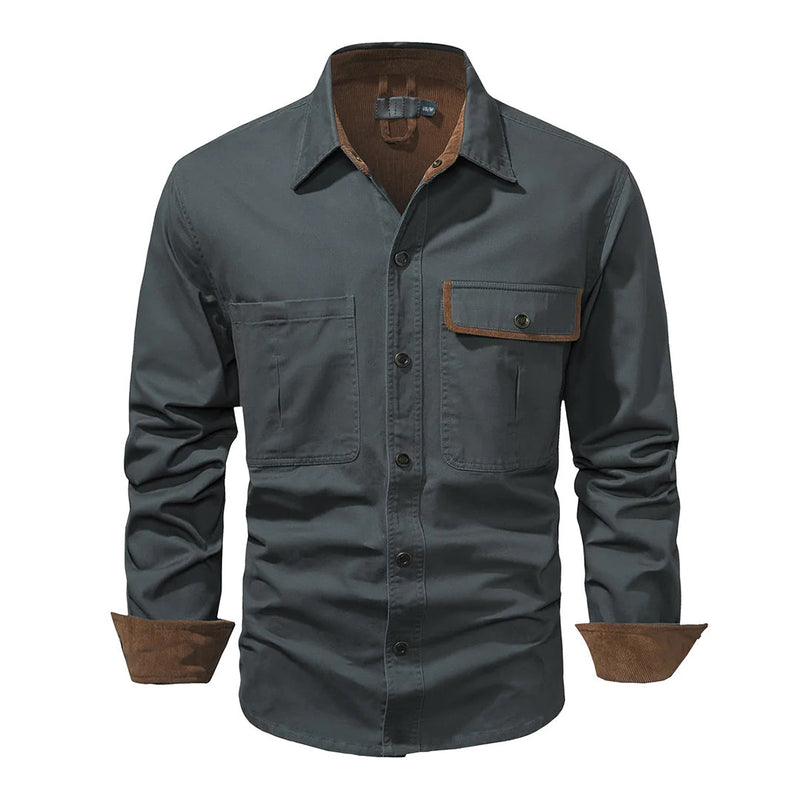 Herren Outdoor Hemd mit Taschen - Robustes Freizeitshirt-Luzern Mode