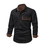 Herren Outdoor Hemd mit Taschen - Robustes Freizeitshirt-Schwarz-S-Luzern Mode