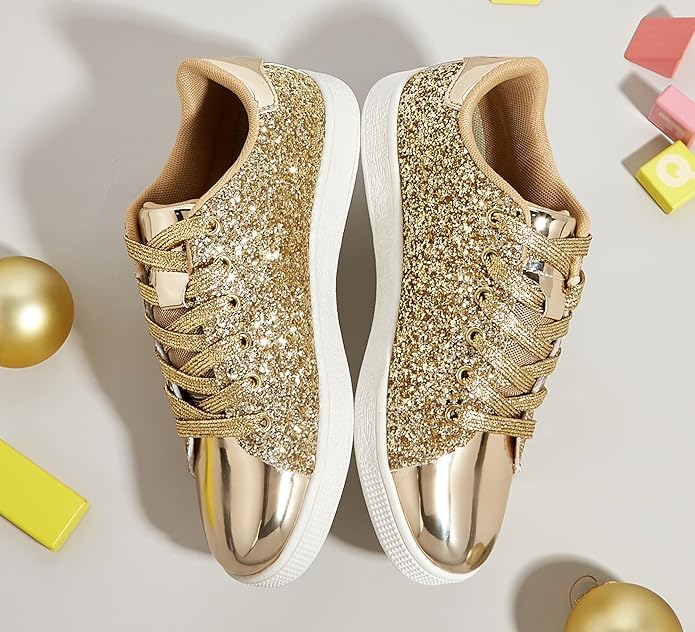 Glitzernde Damen Sneaker mit schimmerndem Design-Luzern Mode