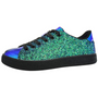 Glitzernde Damen Sneaker mit schimmerndem Design-Grün Hologramm-36-Luzern Mode