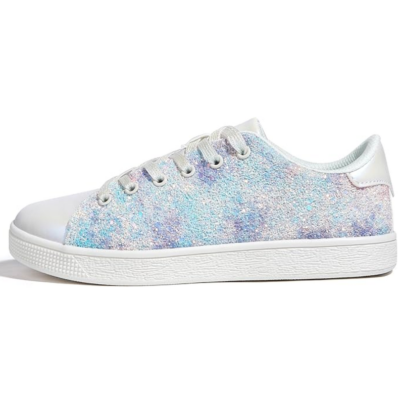 Glitzernde Damen Sneaker mit schimmerndem Design-Lila Multi-36-Luzern Mode