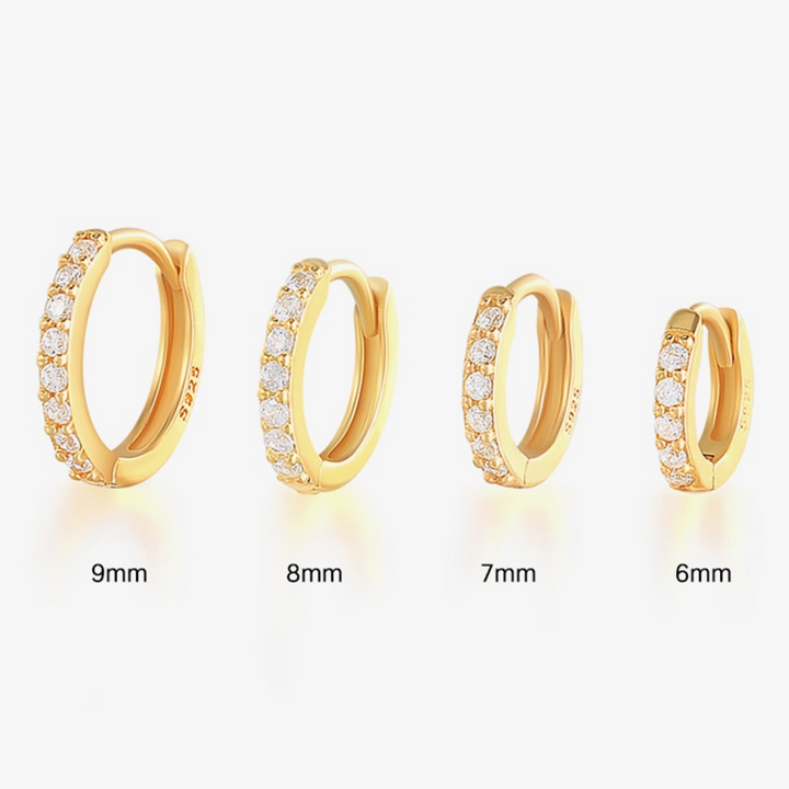 Creolen | Silber Gold Glitzer Stilvoll Langlebig Sterlingsilber Vielseitig-Luzern Mode
