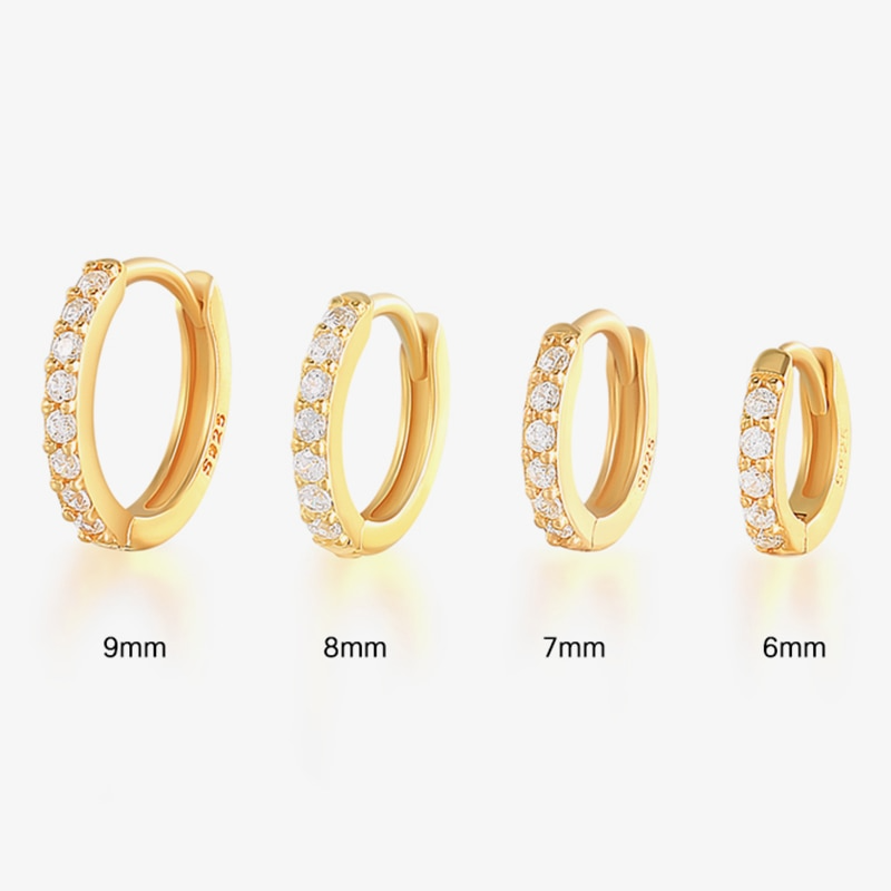 Creolen | Silber Gold Glitzer Stilvoll Langlebig Sterlingsilber Vielseitig-Luzern Mode
