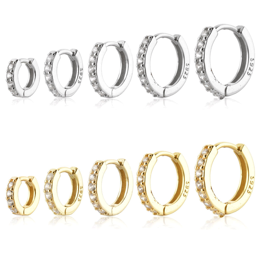 Creolen | Silber Gold Glitzer Stilvoll Langlebig Sterlingsilber Vielseitig-Luzern Mode