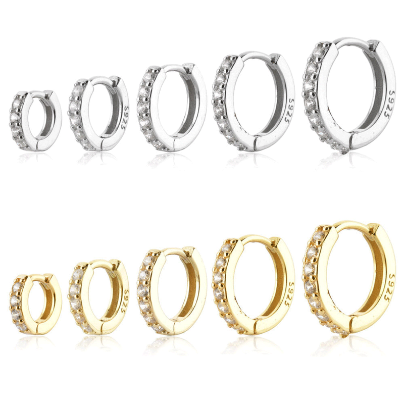 Creolen | Silber Gold Glitzer Stilvoll Langlebig Sterlingsilber Vielseitig-Luzern Mode