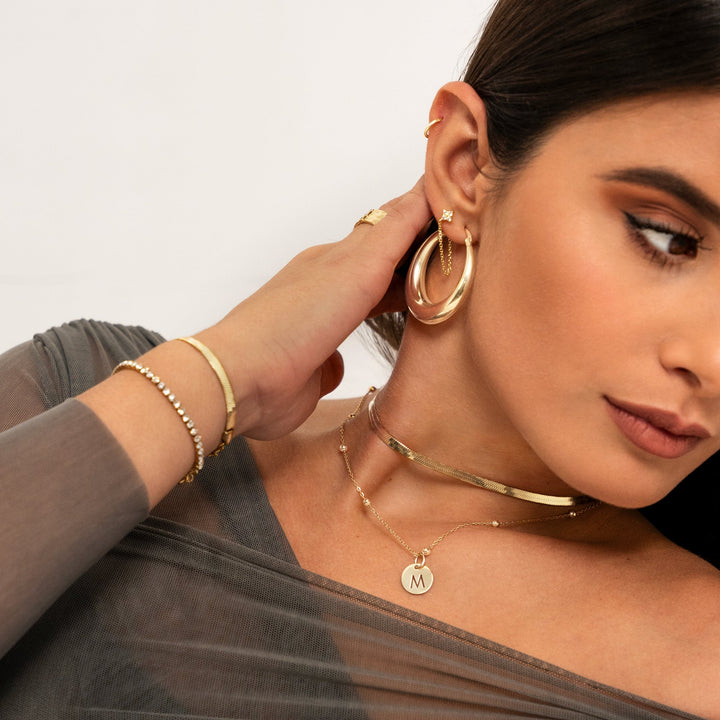 Damenarmband | Funkelnd Silber Gold Elegant Stilvoll Verstellbar-Luzern Mode