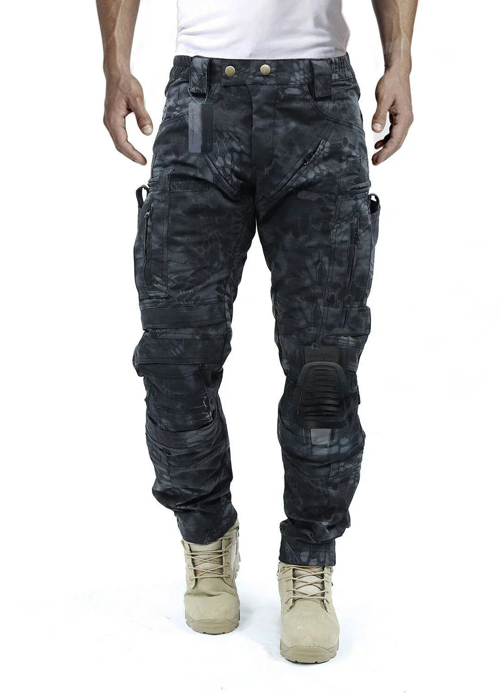 Herren Cargohose | Lang | Knieschutz | 16 Taschen | Robust-Luzern Mode