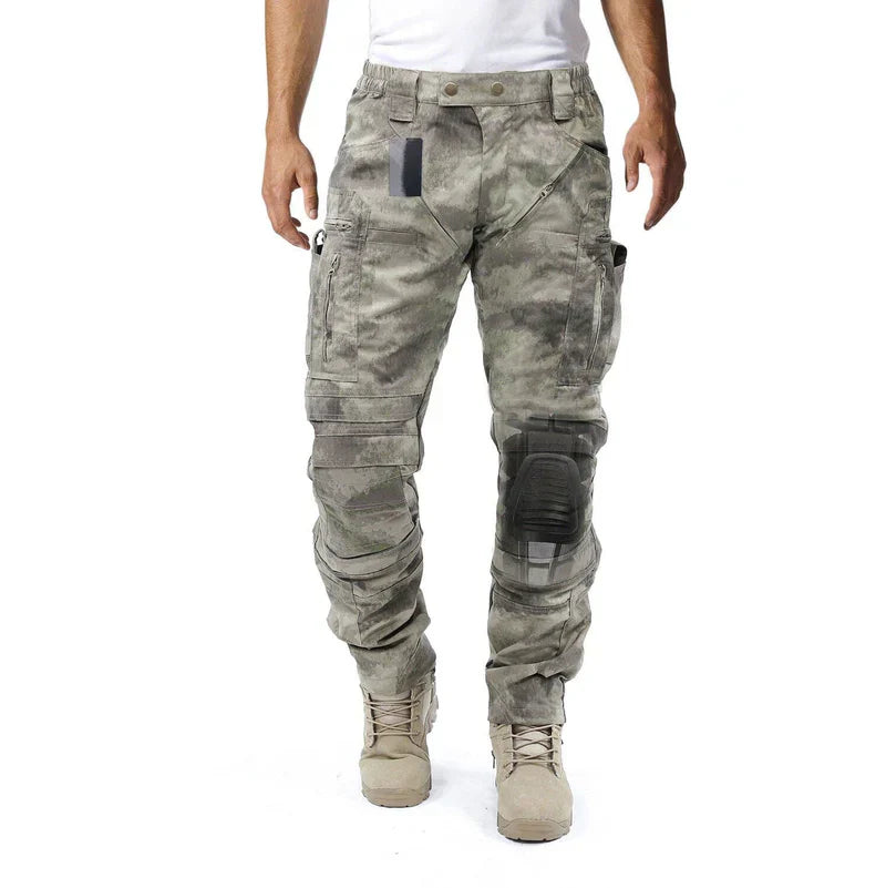 Herren Cargohose | Lang | Knieschutz | 16 Taschen | Robust-Grau-S-Luzern Mode