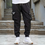 Herren Cargohose mit Taschen - Bequeme Freizeithose-Schwarz-S-Luzern Mode