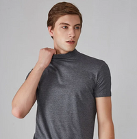 Herren T-Shirt | Turtleneck | Enganliegender Schnitt | Kurzarm-Luzern Mode