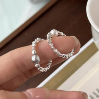 Perlenring | Stilvoll Modern Verstellbar Einzigartig Langlebig Silber Trendy-Luzern Mode