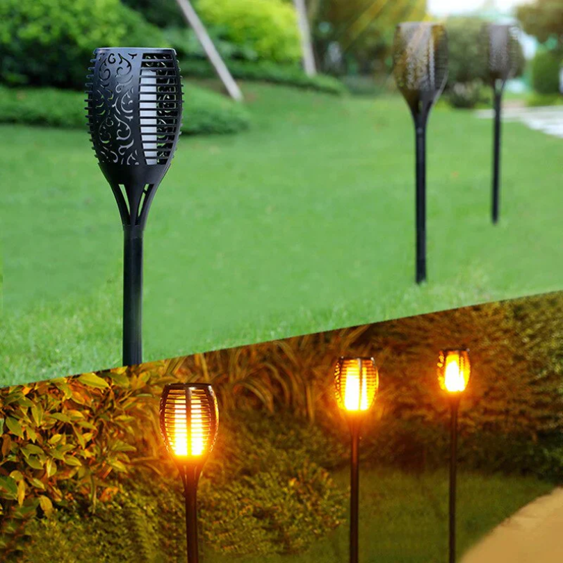 Gartenbeleuchtung | Fackeln | LED | Solar | Stimmungsvolles Licht | Langlebig | Kabellos-Luzern Mode