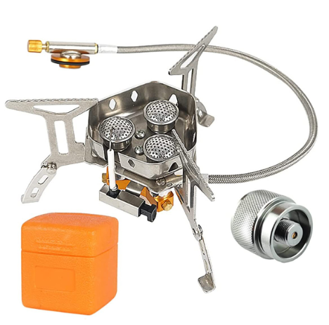 Gasbrenner | Camping Windbeständig Edelstahl Robust Langlebig Kochen-Luzern Mode