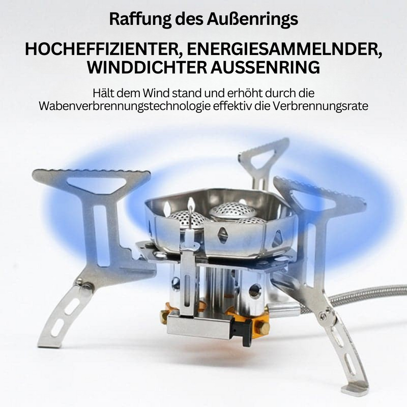 Gasbrenner | Camping Windbeständig Edelstahl Robust Langlebig Kochen-Luzern Mode