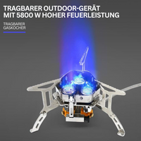 Gasbrenner | Camping Windbeständig Edelstahl Robust Langlebig Kochen-Luzern Mode