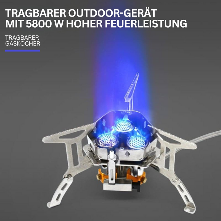Gasbrenner | Camping Windbeständig Edelstahl Robust Langlebig Kochen-Luzern Mode