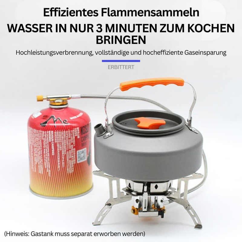 Gasbrenner | Camping Windbeständig Edelstahl Robust Langlebig Kochen-Luzern Mode