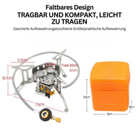 Gasbrenner | Camping Windbeständig Edelstahl Robust Langlebig Kochen-Luzern Mode