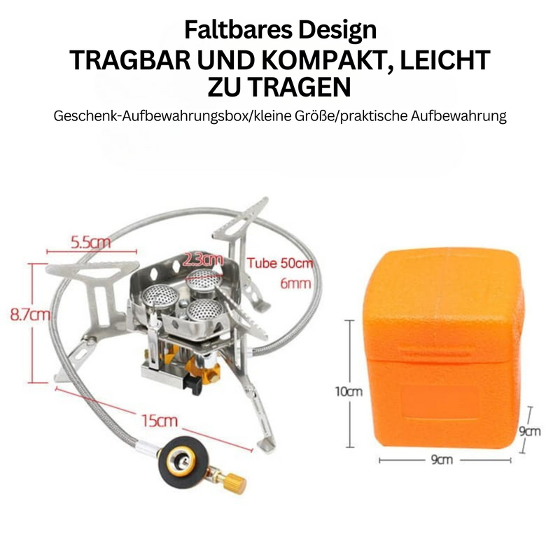 Gasbrenner | Camping Windbeständig Edelstahl Robust Langlebig Kochen-Luzern Mode
