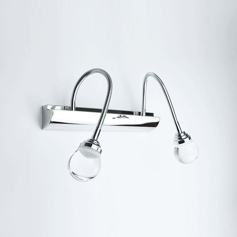 Gekrümmte LED-Wandleuchte | 2 oder 3 Lampen | Metall | Acryl | Elegant-2 Lampen-Weiß Licht-40cm-Luzern Mode