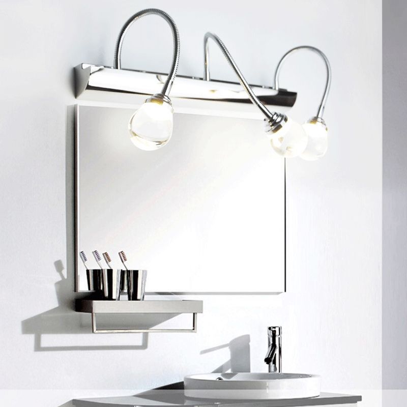 Gekrümmte LED-Wandleuchte | 2 oder 3 Lampen | Metall | Acryl | Elegant-3 Lampen-Weiß Licht-40cm-Luzern Mode