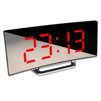 Wecker | Digital LED Gebogen Einzigartig Vielseitig Langlebig USB Snooze-Rot-Luzern Mode