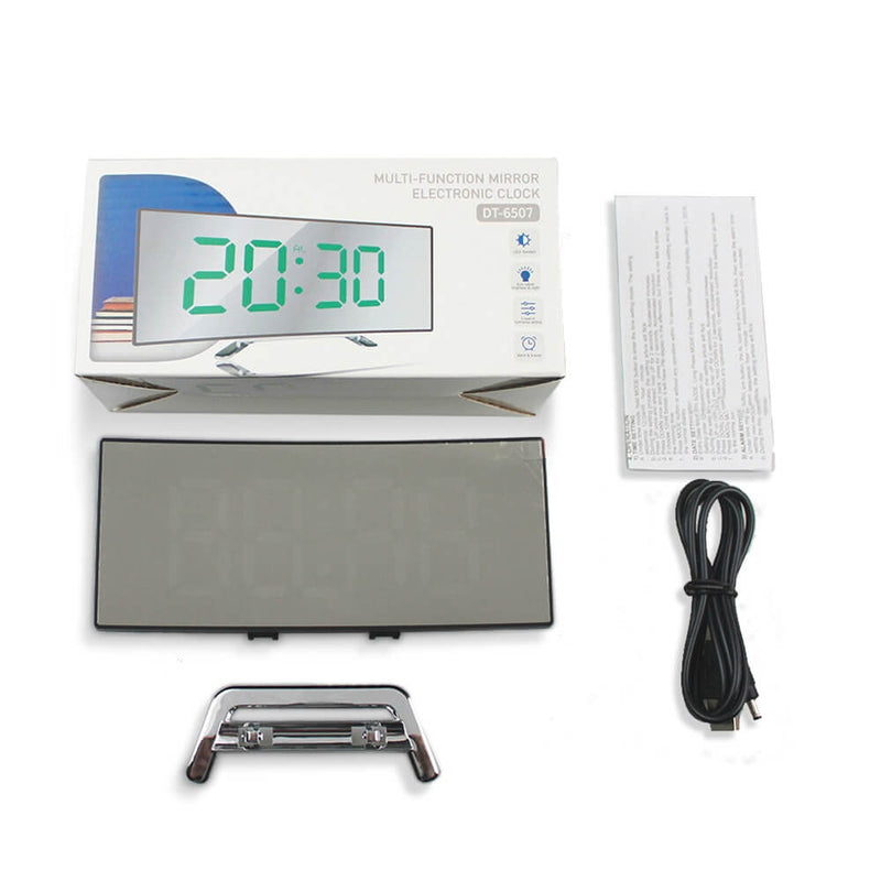 Wecker | Digital LED Gebogen Einzigartig Vielseitig Langlebig USB Snooze-Luzern Mode
