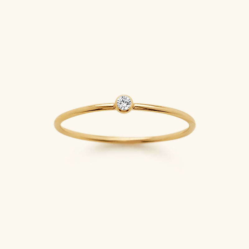 Goldfarbener Geburtsstein-Ring | Langlebig | Stilvoll | Persönlich | Geschenk-49 mm-April – Kristall-Luzern Mode