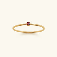 Goldfarbener Geburtsstein-Ring | Langlebig | Stilvoll | Persönlich | Geschenk-49 mm-Januar – Rot-Luzern Mode